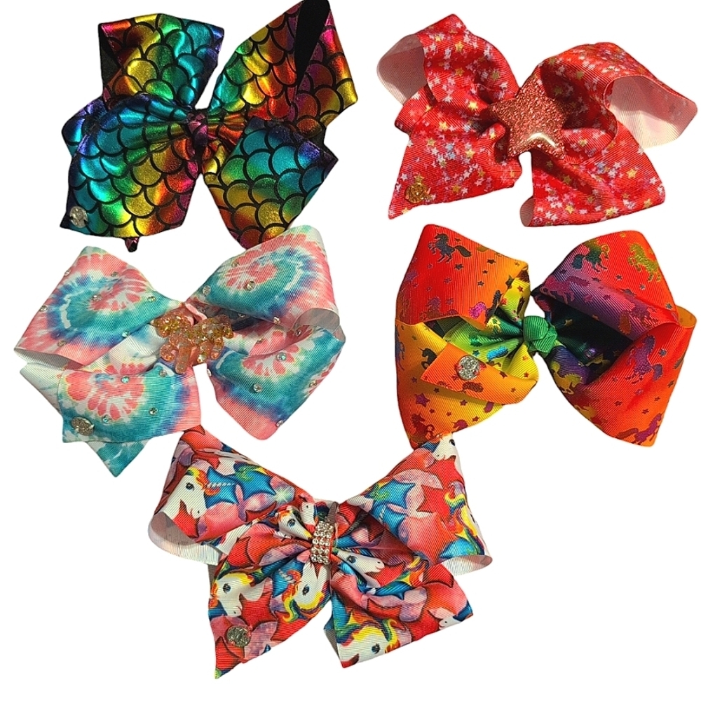 2/$20 JoJo Siwa 5pc JoJo bows unicorns and rainbow